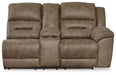 Ravenel - Fossil - Raf Dbl Power Reclining Loveseat With Console - Tallahassee Discount Furniture (FL)