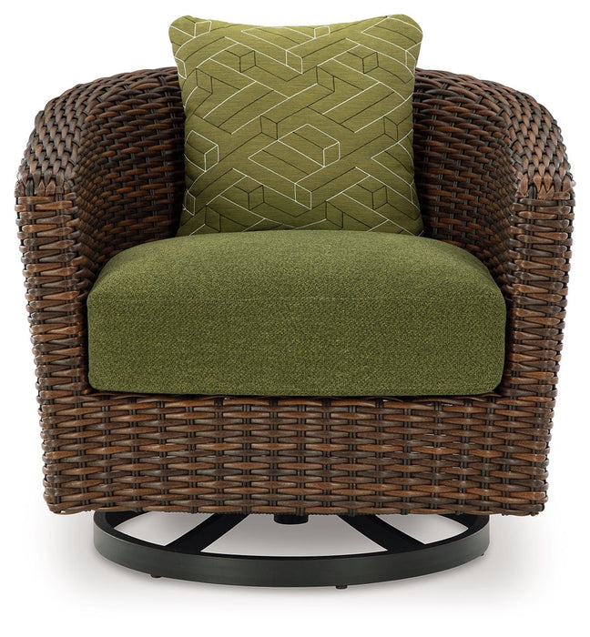 Horizon Hall - Brown / Green - Swivel Lounge With Cushion - Tallahassee Discount Furniture (FL)