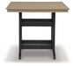 Fairen Trail - Square Counter TBL w/Umb OPT - Black / Driftwood - Tallahassee Discount Furniture (FL)