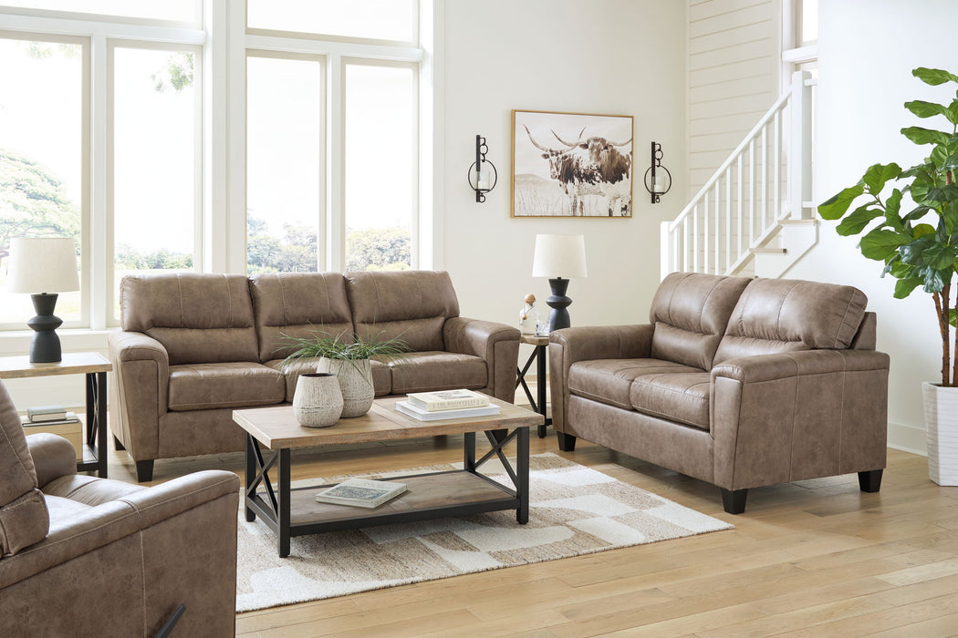 Navi - 3 Pc. - Sofa, Loveseat, Rocker Recliner - Fossil - Tallahassee Discount Furniture (FL)