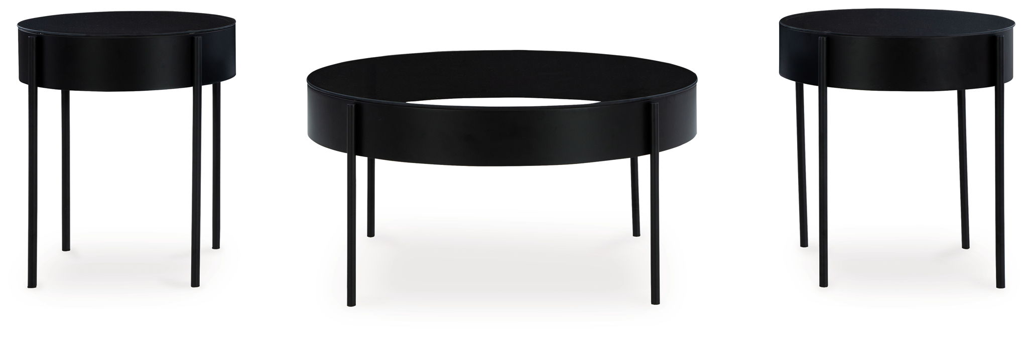 Ardoline - Black - Occasional Table Set (Set of 3) - Tallahassee Discount Furniture (FL)