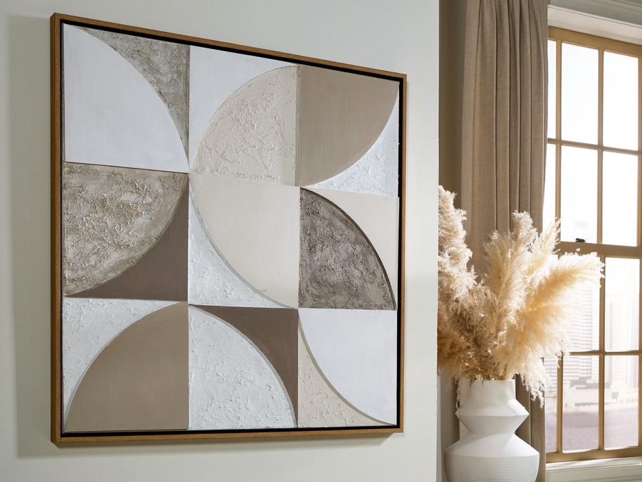 Harelman - Tan / Taupe / White - Wall Art - Tallahassee Discount Furniture (FL)