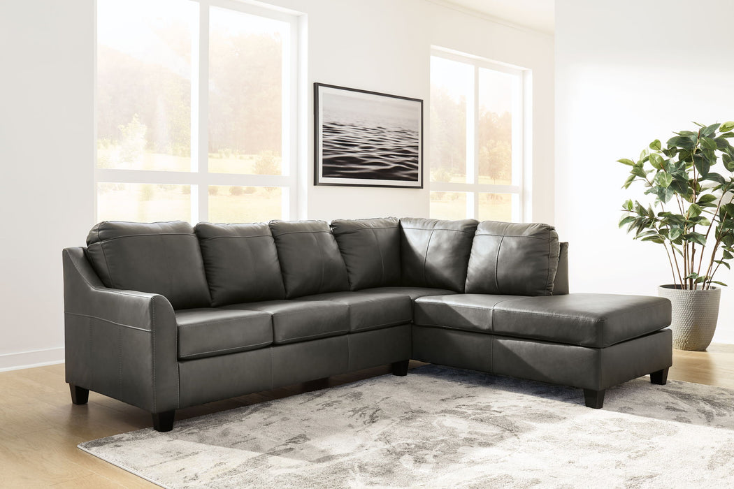 Valderno - Fog - 2-Piece Sectional With Raf Corner Chaise - Tallahassee Discount Furniture (FL)