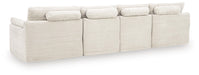 Fannin - 4-Piece Sectional With Ottoman - Ivory - Tallahassee Discount Furniture (FL)