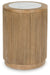 Camdill - Round End Table - Light Brown / White - Tallahassee Discount Furniture (FL)