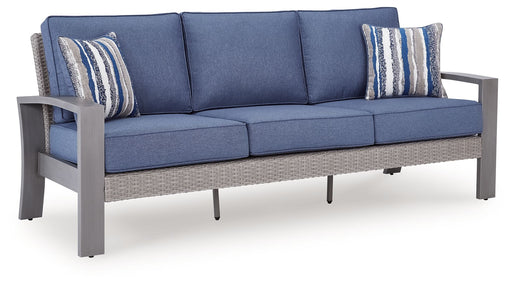 Half Moon Beach - Sofa With Cushion - Blue / Gray - Tallahassee Discount Furniture (FL)