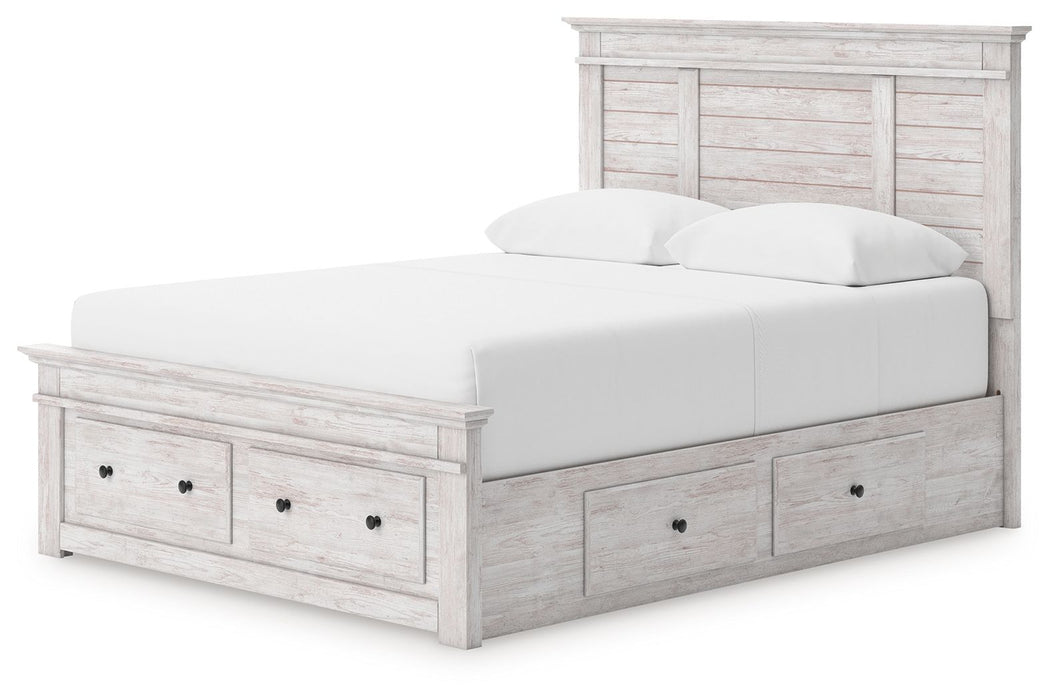 Makidern - Panel Storage Bed With 2 Under Bed Storage Units - Tallahassee Discount Furniture (FL)