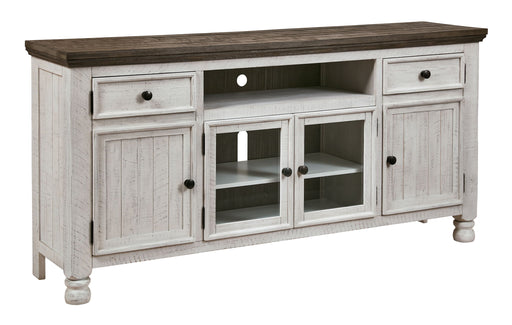 Havalance - Brown / Beige - Extra Large TV Stand - 4 Doors - Tallahassee Discount Furniture (FL)