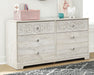 Paxberry - Six Drawer Dresser - Vinyl-Wrapped - Whitewash - Tallahassee Discount Furniture (FL)