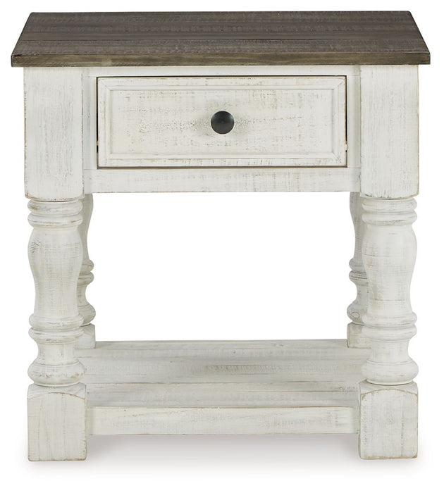 Havalance - Square End Table - White / Gray - Tallahassee Discount Furniture (FL)
