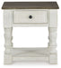 Havalance - Square End Table - White / Gray - Tallahassee Discount Furniture (FL)