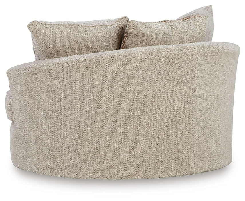 Steelwater Retreat - Oversized Swivel Accent Chair - Latte - Tallahassee Discount Furniture (FL)