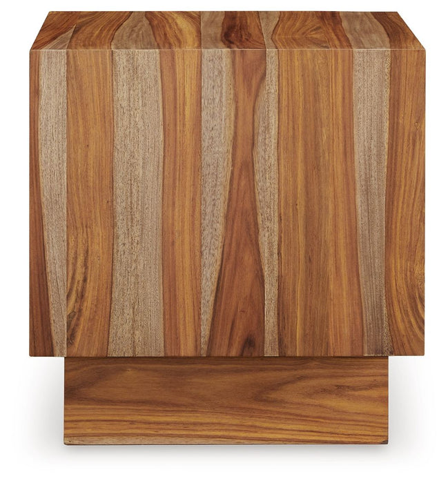 Dressonni - Brown - Square End Table - Tallahassee Discount Furniture (FL)