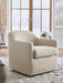 Valwick - Swivel Accent Chair - Cream / Brown - Tallahassee Discount Furniture (FL)