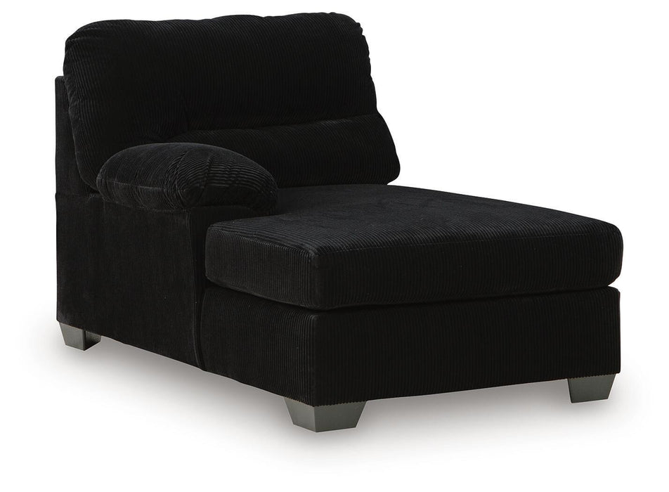 SimpleJoy - LAF Corner Chaise - Onyx - Tallahassee Discount Furniture (FL)