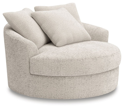 Cuddle Plush - Arctic - Oversized Swivel Accent Chair - Tallahassee Discount Furniture (FL)