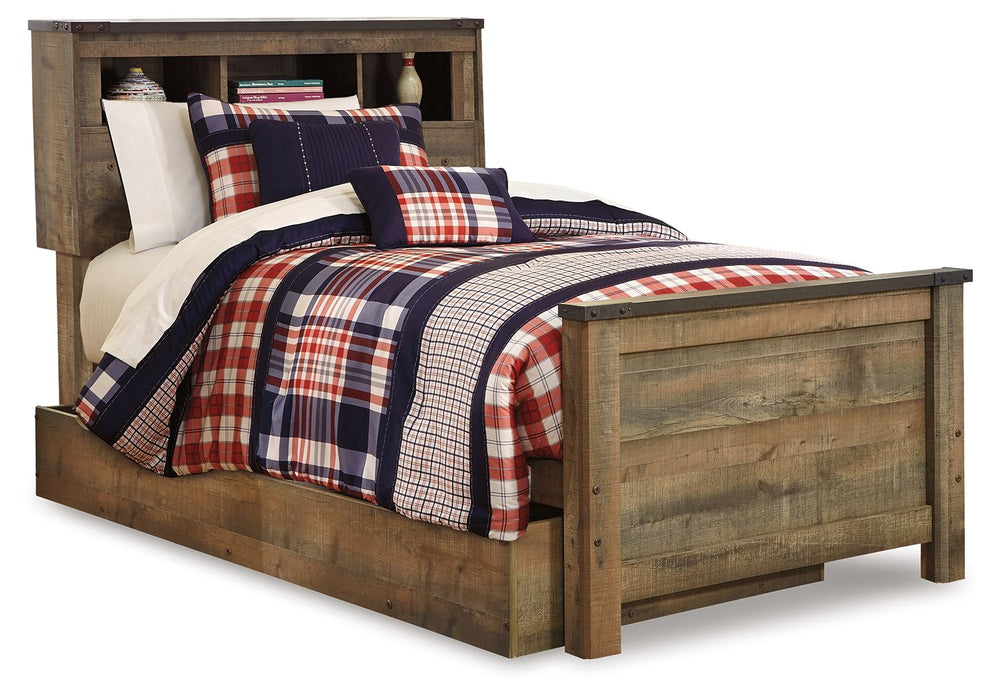 Trinell - Brown - Twin Bookcase Bed With 1 Large Storage Drawer - Tallahassee Discount Furniture (FL)