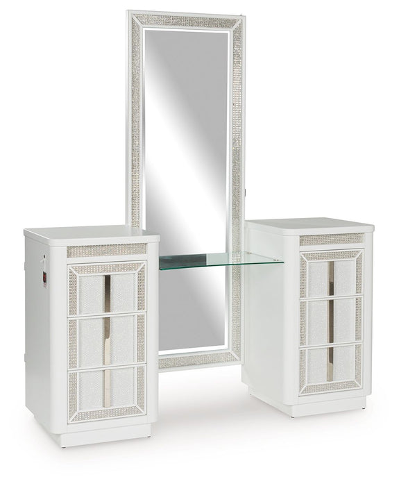 Chalanna - White - Vanity With Mirror - Tallahassee Discount Furniture (FL)