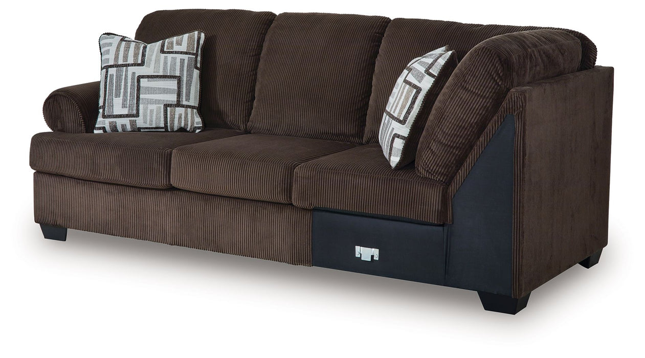 Kimlee - Chocolate - LAF Sofa - Tallahassee Discount Furniture (FL)