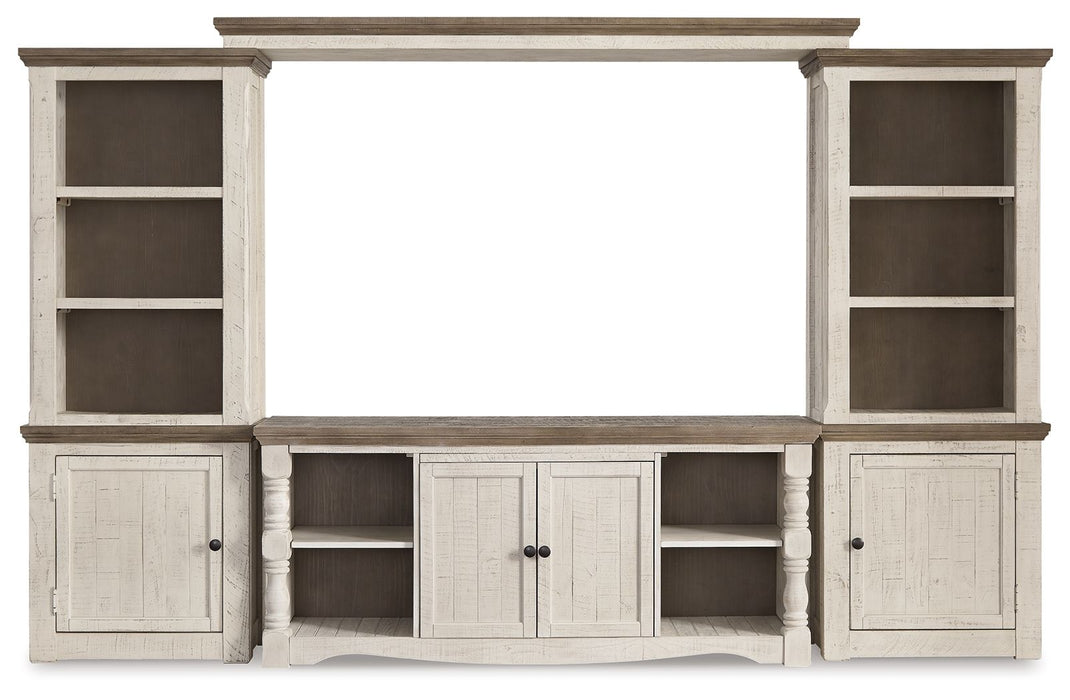 Havalance - 4 Pc. - Entertainment Center - 67" TV Stand - Brown / Beige - Tallahassee Discount Furniture (FL)