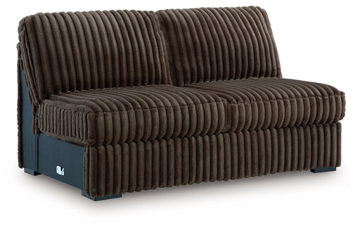 Midnight-Madness - Chocolate - Armless Loveseat - Tallahassee Discount Furniture (FL)