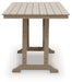Seacliff Beach - Rectangular Counter Height Dining Table With Umbrella Option - Medium Brown - Tallahassee Discount Furniture (FL)