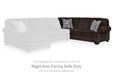 Kimlee - Chocolate - RAF Sofa - Tallahassee Discount Furniture (FL)