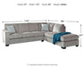 Altari - Right Arm Facing Corner Chaise With Sleeper 2 Pc Sectional - Alloy - Tallahassee Discount Furniture (FL)