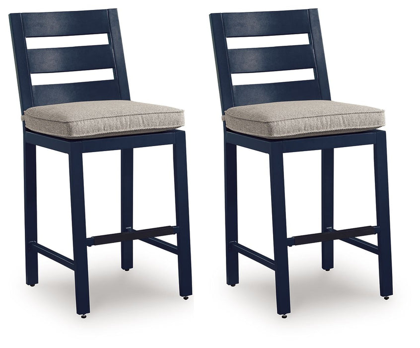 East Beach - Barstool (Set of 2) - Blue - Tallahassee Discount Furniture (FL)