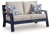 East Beach - Loveseat With Cushion - Blue - Tallahassee Discount Furniture (FL)