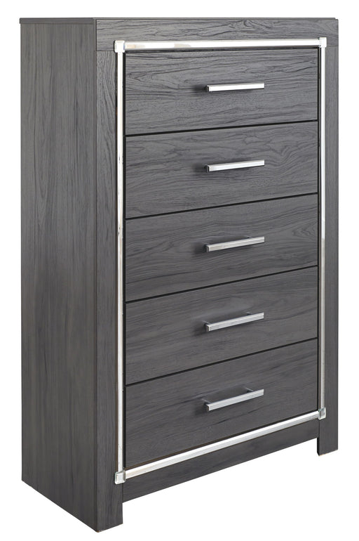 Lodanna - Gray - Five Drawer Chest - Tallahassee Discount Furniture (FL)