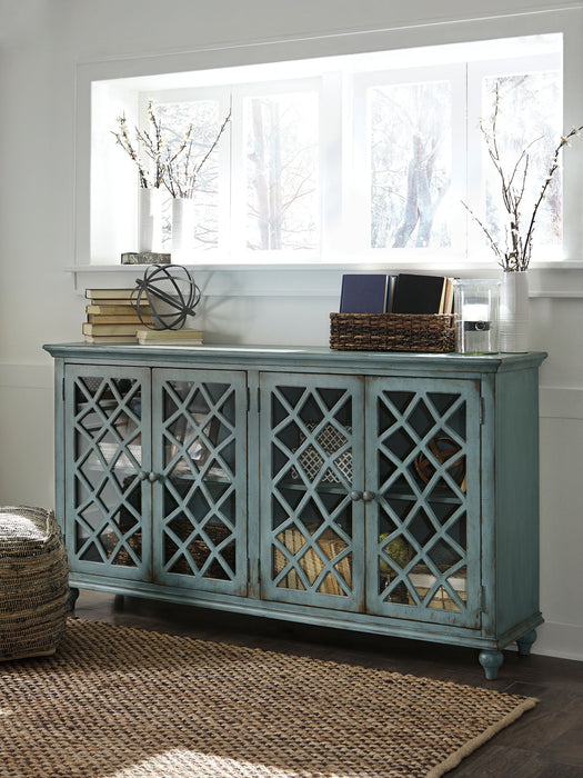 Mirimyn - Accent Cabinet - Vintage Finish - Antique Teal - Tallahassee Discount Furniture (FL)