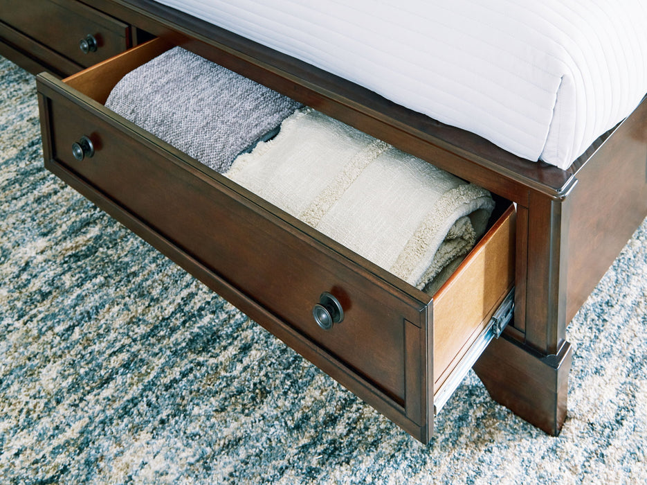 Trellington - Queen Sleigh Storage Bed - Brown - Tallahassee Discount Furniture (FL)