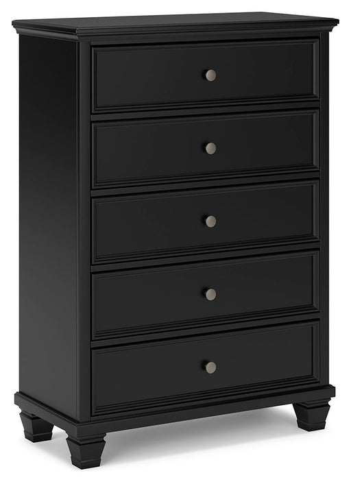 Lanolee - Black - Five Drawer Chest - Tallahassee Discount Furniture (FL)