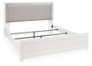 Maeling - King Upholstered Panel Bed - White - Tallahassee Discount Furniture (FL)