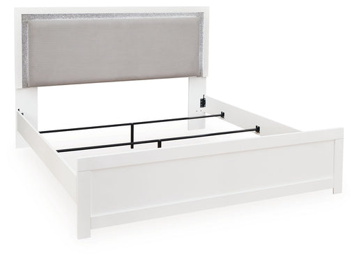 Maeling - King Upholstered Panel Bed - White - Tallahassee Discount Furniture (FL)