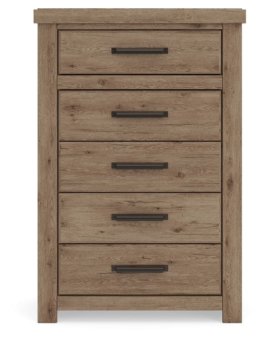 Oliandon - Five Drawer Chest - Light Brown - Tallahassee Discount Furniture (FL)