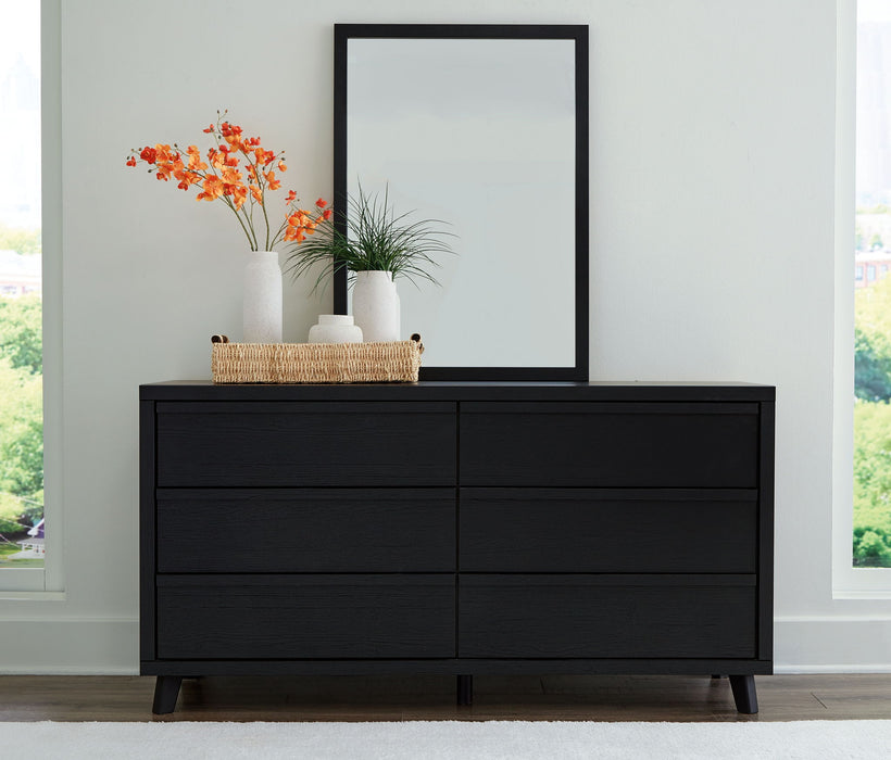 Danziar - Black - Dresser And Mirror - Tallahassee Discount Furniture (FL)