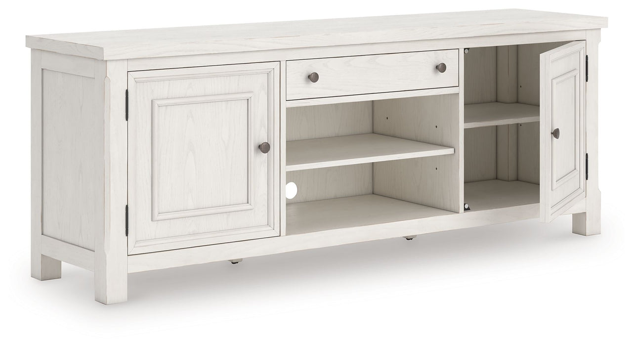 Robbinsdale - Extra Large TV Stand - Antique White - Tallahassee Discount Furniture (FL)