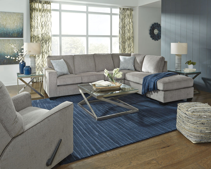 Altari - Right Arm Facing Corner Chaise With Sleeper 2 Pc Sectional - Alloy - Tallahassee Discount Furniture (FL)