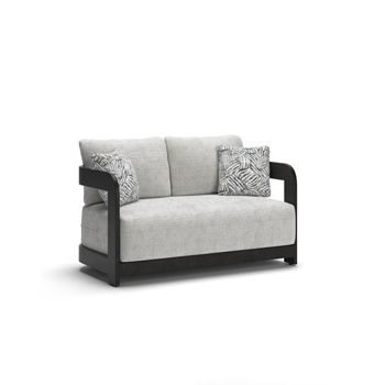 Salina Bay - Loveseat With Cushion - Black / Gray - Tallahassee Discount Furniture (FL)
