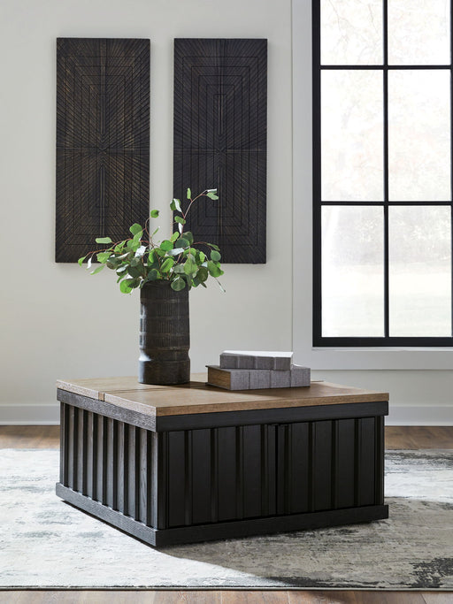 Rylandyn - Lift Top Cocktail Table - Black / Light Brown - Tallahassee Discount Furniture (FL)