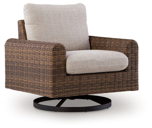 Dolan Creek - Swivel Lounge With Cushion - Gray / Brown - Tallahassee Discount Furniture (FL)