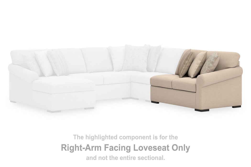 LadyMae - Twill - RAF Loveseat - Tallahassee Discount Furniture (FL)