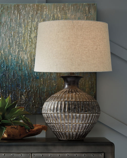 Magan - Metal Table Lamp  - Antique Bronze Finish - Tallahassee Discount Furniture (FL)