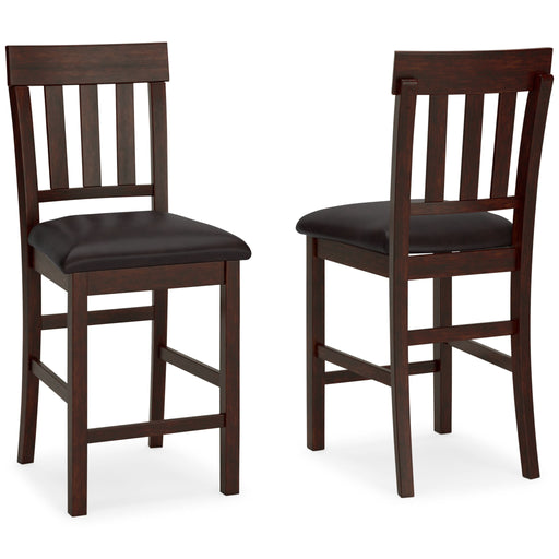 Haddigan - Upholstered Barstool (Set of 2) - Dark Brown - Tallahassee Discount Furniture (FL)