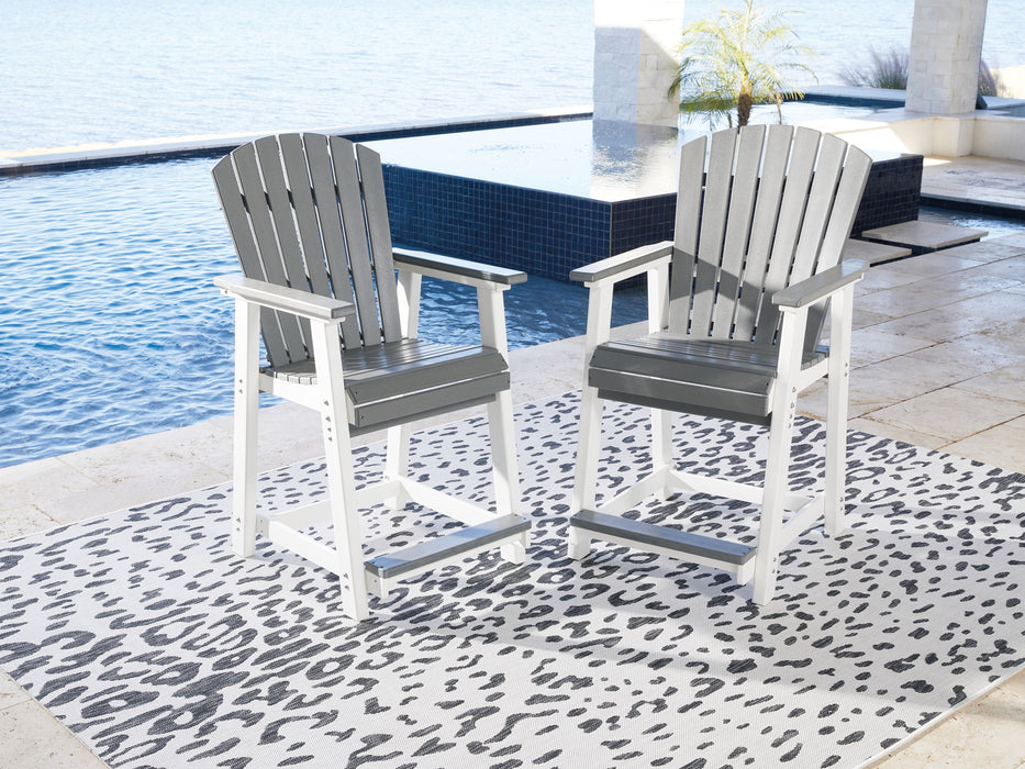 Transville - Barstool (Set of 2) - Gray / White - Tallahassee Discount Furniture (FL)