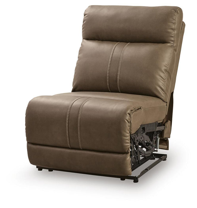 Max-Momentum - Power Armless Recliner With Adjustable Headrest - Biscotti - Tallahassee Discount Furniture (FL)