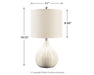 Rainermen - Off White - Ceramic Table Lamp - Tallahassee Discount Furniture (FL)