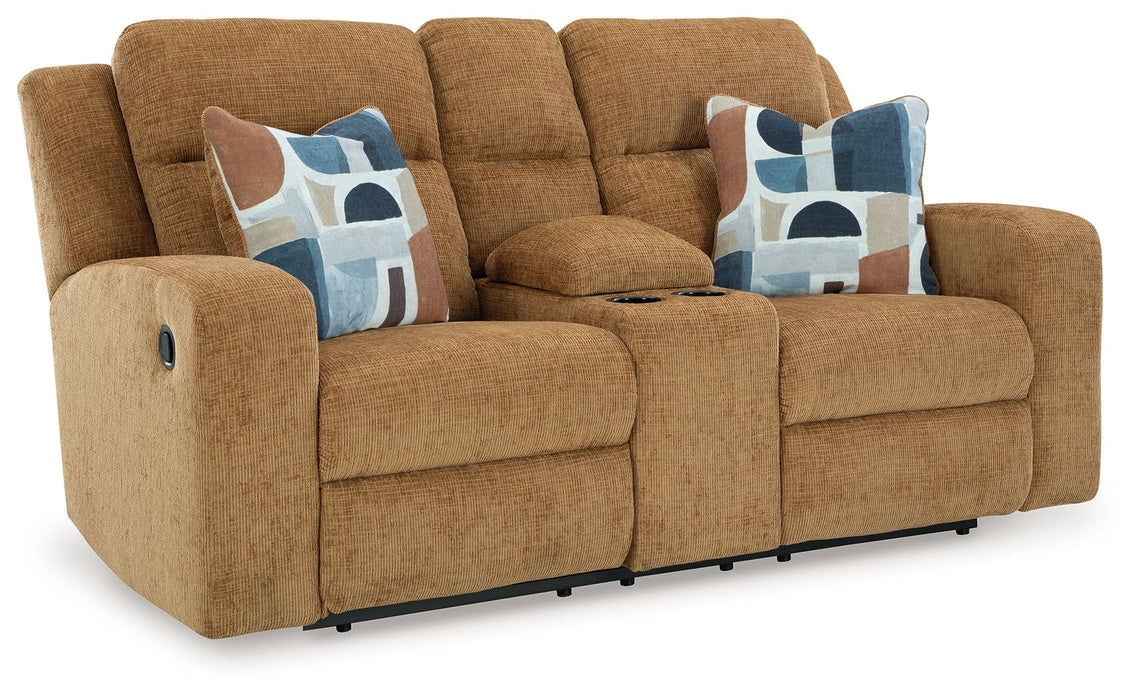 Kanlow - Dbl Reclining Loveseat With Console - Tallahassee Discount Furniture (FL)